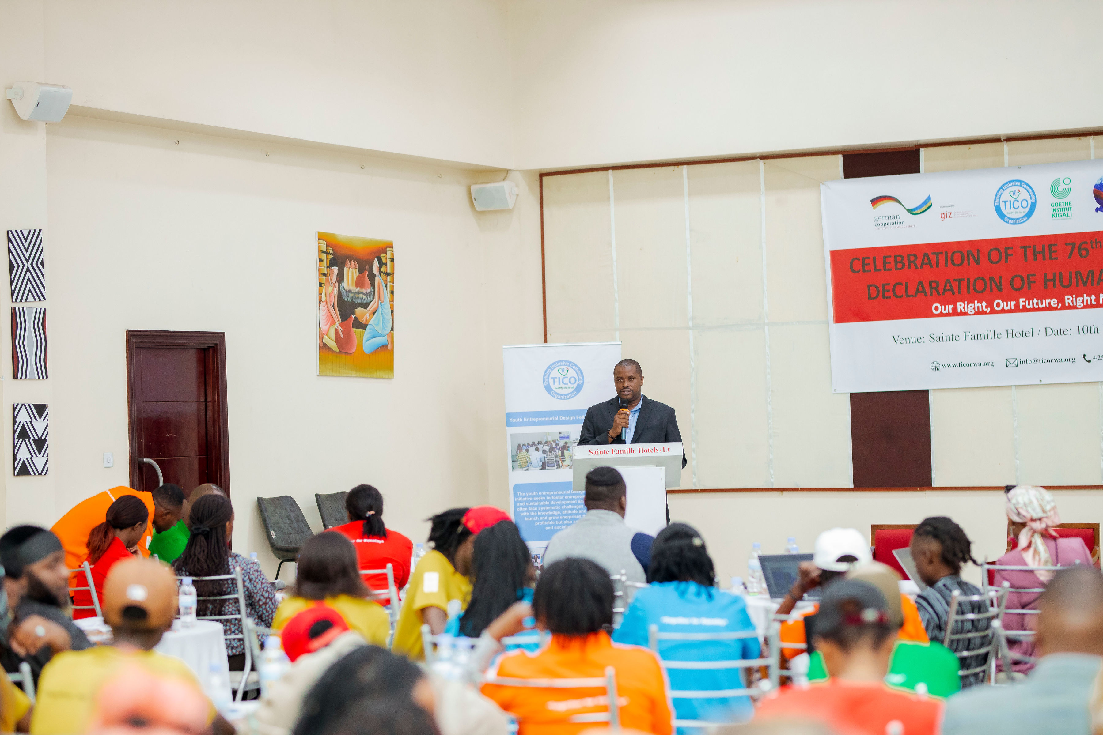 Youth participating in skills development training